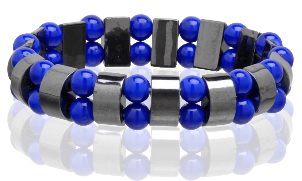 Blue Hour magnetic hematite bracelet